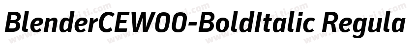 BlenderCEW00-BoldItalic Regular字体转换